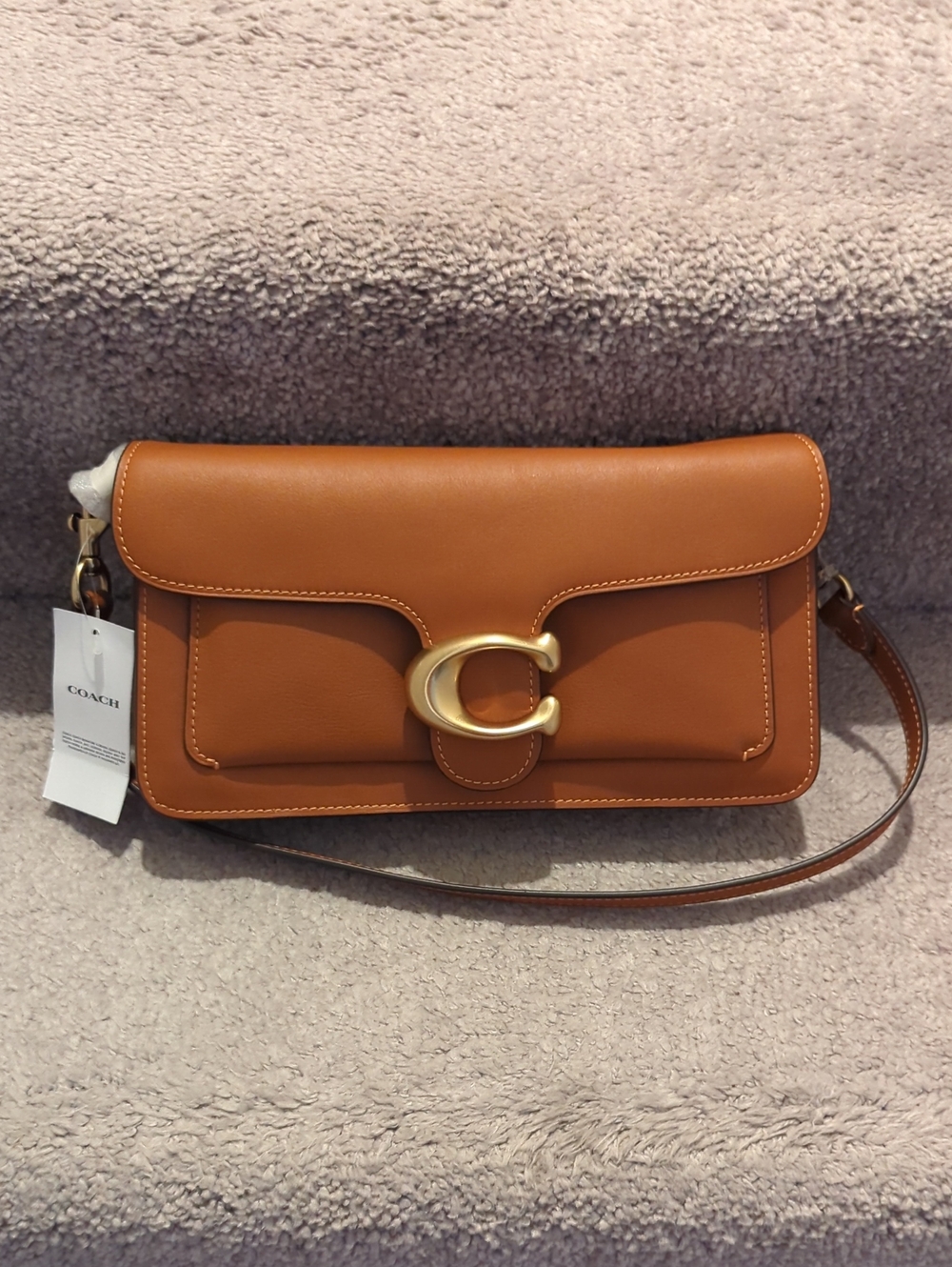Coach Amber Brown Tabby 26 - NEW Leather Shoulder Bag with Gold Hardware